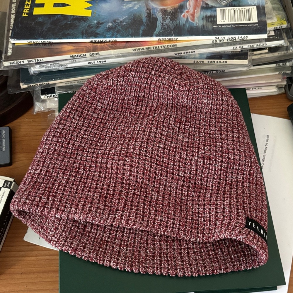 Bloomingdale’s Maroon beanie, like new! Never worn!  winter Knit hat!